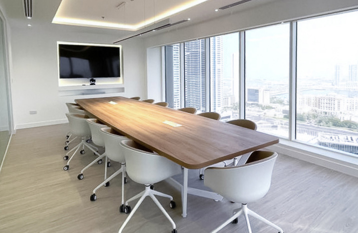 Diamond Meeting Table with Frey Chairs